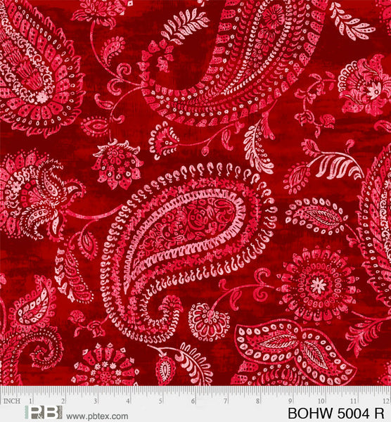 P & B Textiles - 108” Wide Bohemia - Red