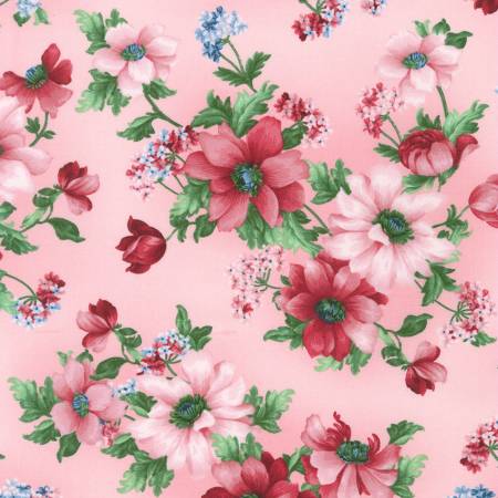 Robert Kaufman - Softly - Floral Bouquet Blush