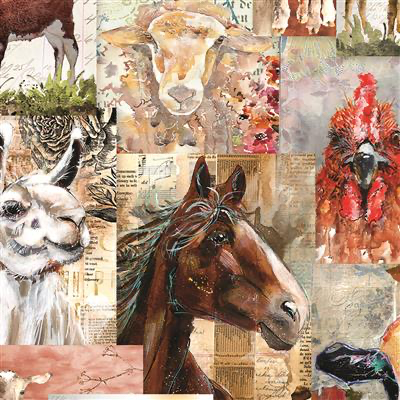 Clothworks - Farm Life - Digital Collage Multi