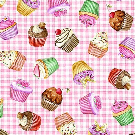 Michael Miller Fabrics - Sweet Indulgence - Delicious Cupcake Pink