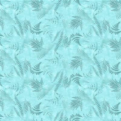 Clothworks - En Bleu - Ferns Aqua