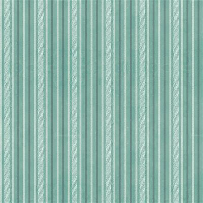 Clothworks - En Bleu - Stripe Turquoise