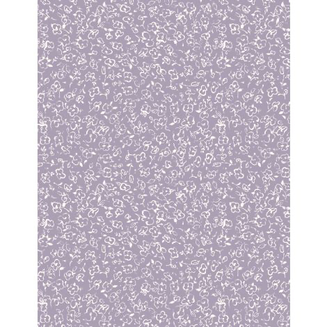 Wilmington Prints - Au Naturel - Floral Doodle Purple/Ivory