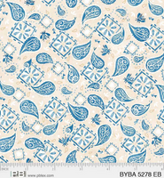 PS56 - P&B Textiles - Barnyard Babies - Bandana Allover Ivory/Blue