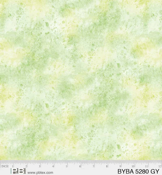 PS63 - P&B Textiles - Barnyard Babies - Soft Splatter Texture Green Yellow