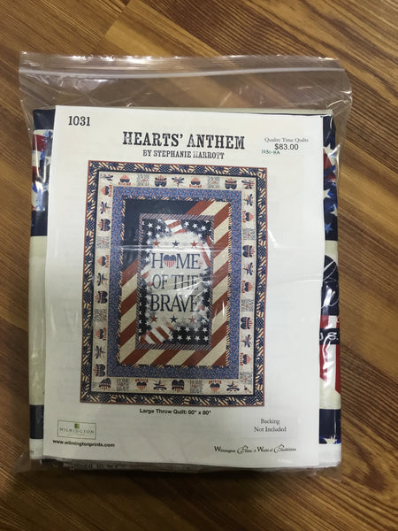 PS88 - Hearts’ Anthem Large Throw Quilt Kit