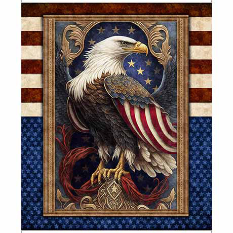 PS115 - QT Fabrics - American Spirit - Patriotic Eagle Multi Panel