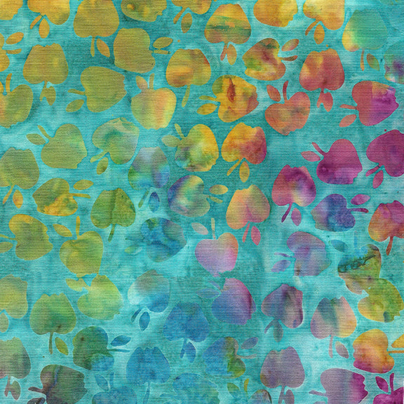 Island Batik - Apples Teal Sea Glass – Quality Time Quilts & Fabrics