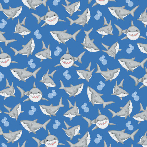 A.E. Nathan - Flannel - Comfy Prints Blue Sharks