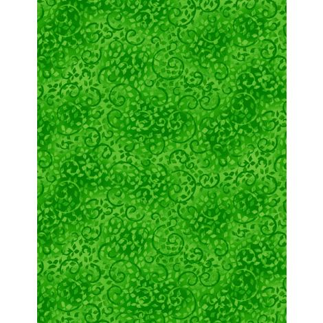Wilmington Prints - Essentials Leafy Scroll - Bright Green