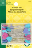 Flat Head Heart Pins Boxed