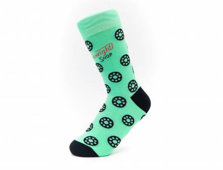 The Featherweight Shop - Jade-ite Green Bobbins Quilt Socks