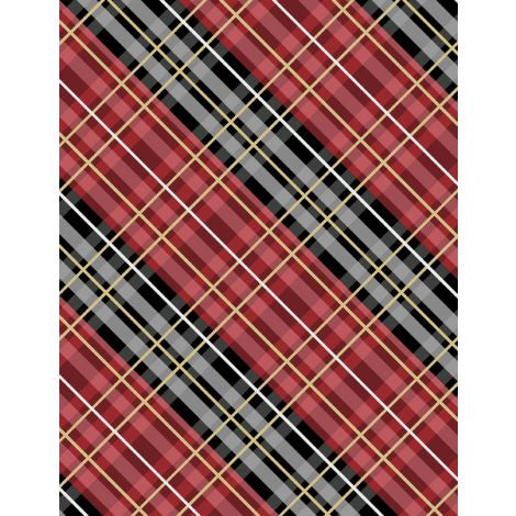 Wilmington Prints - Flannel - Cabin Welcome - Plaid Red