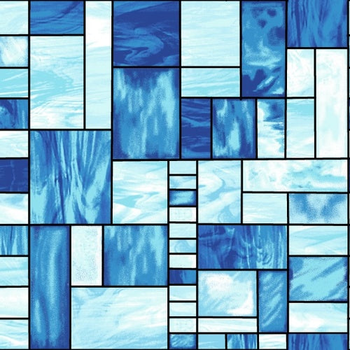 Studio “e” Fabrics - Mosaic Forest - Mosaic Glass Blue