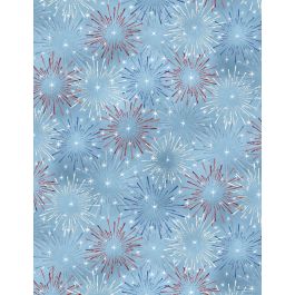 Wilmington Prints - Americana - Fireworks Denim