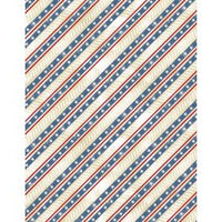 Wilmington Prints - Americana - Diagonal Stripe Cream