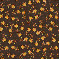 Benartex - Hello Fall - Leaf Trail Cocoa