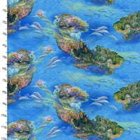3 Wishes Fabrics - Call of the Sea - Allover Merfairy Blue