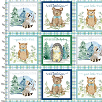 3 Wishes Fabrics - Forest Friends - Plaid Patch Panel