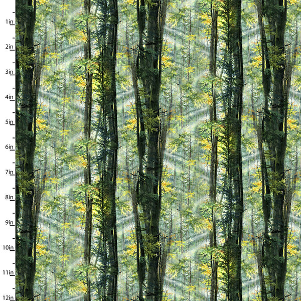 3 Wishes Fabrics - Nature Walk - Sunlight Forest Multi