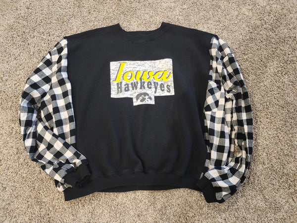 Iowa Hawkeyes Flannel Sweatshirt