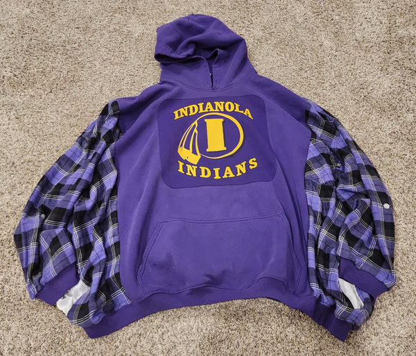 Indianola Indians Flannel Sweatshirt