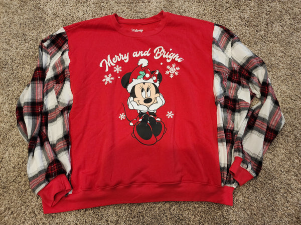 Minnie Xmas Flannel Sweatshirt