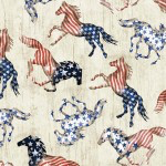 Michael Miller - Celebrate America - Horses Cream