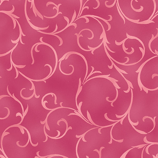 Benartex - Flower Festival - Swirling Vine - Pink Blush