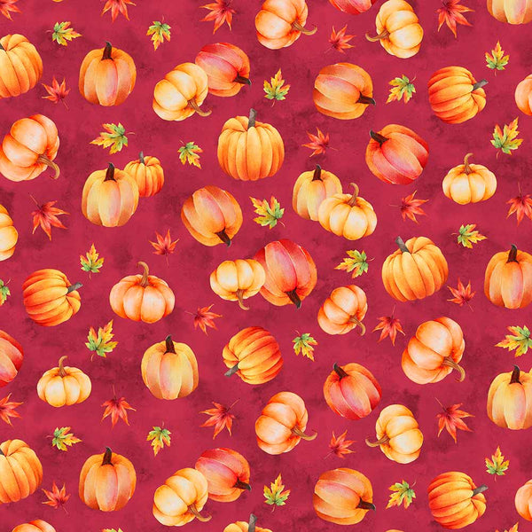 Wilmington Prints - Autumn Light - Pumpkin Toss Plum