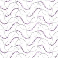 Clothworks - Purple Reign - Ribbon Wave - White