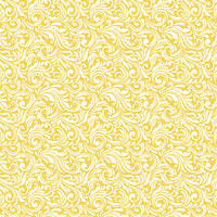 Benartex - Blue & White Elegance - Scrolling Wave Yellow