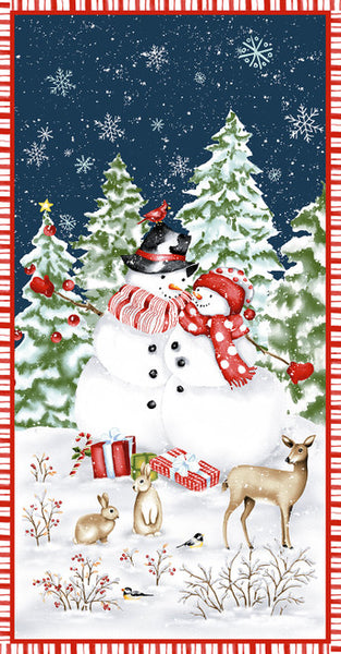 Henry Glass - Bundle Up - Winter Snowman Panel