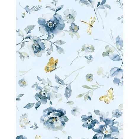 Wilmington Prints - Blue Breeze - Large Allover Light Blue