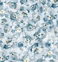 Wilmington Prints - Blue Breeze - Packed Floral Light Blue