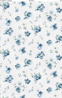 Wilmington Prints - Blue Breeze - Floral Toss White