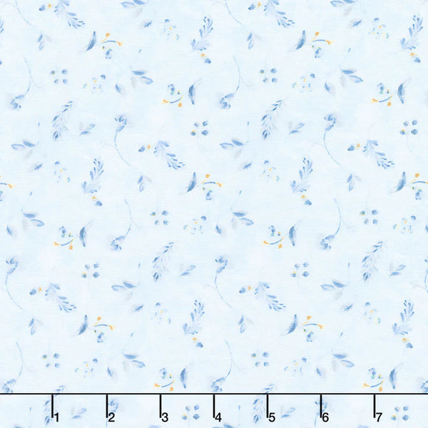 Wilmington Prints - Blue Breeze - Leafy Toss Light Blue