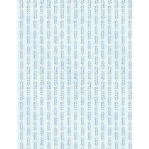 Wilmington Prints - Blue Breeze - Ticking Stripe Light Blue
