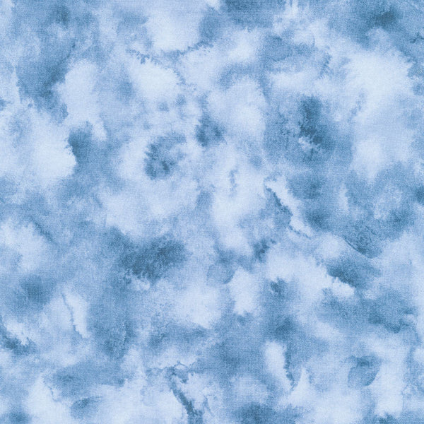 Wilmington Prints - Blue Breeze - Watercolor Texture Blue