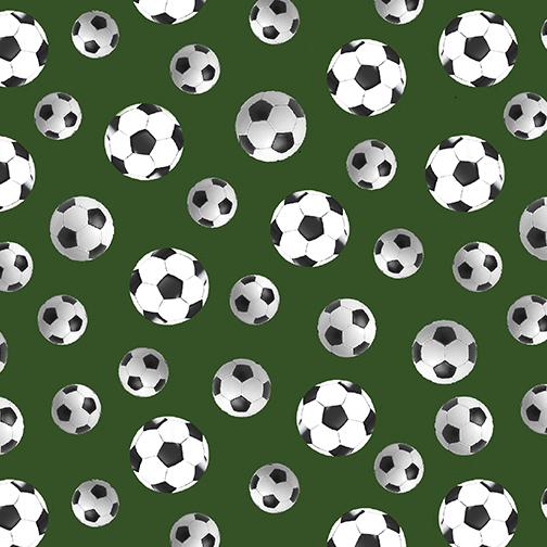 Benartex - World Cup - Soccer Balls Green