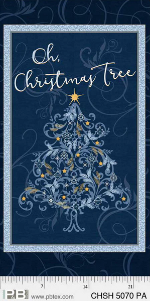 P&B Textiles - Christmas Shimmer - Oh, Christmas Tree Panel
