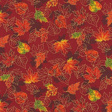 Robert Kaufman - Autumn Bouquet - Falling Leaves Spice