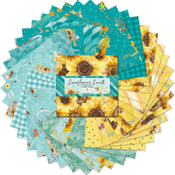 2416B - Wilmington Prints - Sunflower Sweet 5” Stacker