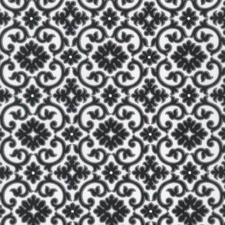 Robert Kaufman - Softly - Quatrefoil Black