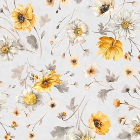 Wilmington Prints - Fields of Gold - Large Allover Gray