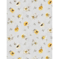 Wilmington Prints - Fields of Gold - Floral Toss Gray