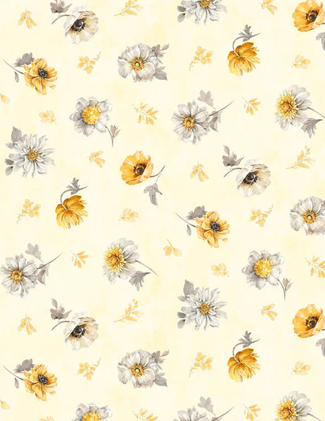 Wilmington Prints - Fields of Gold - Floral Toss Yellow