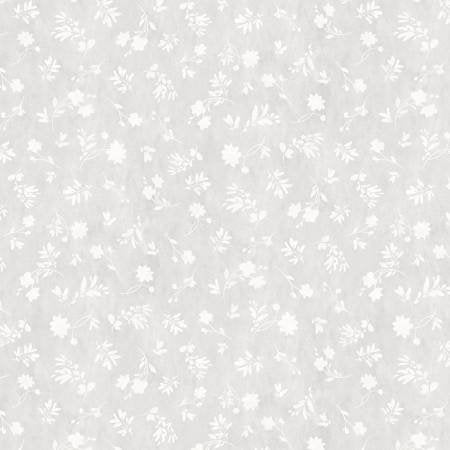 Wilmington Prints - Fields of Gold - Floral Silhouettes Gray