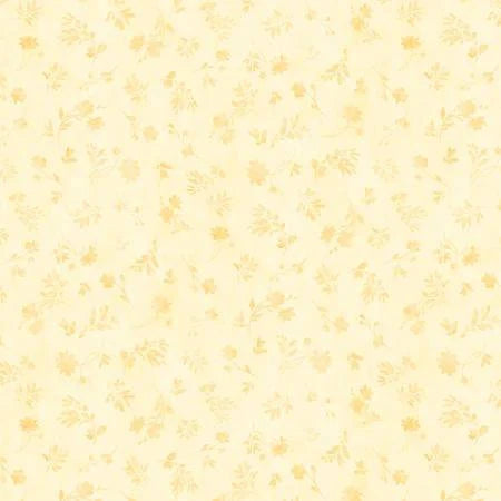 Wilmington Prints - Fields of Gold - Floral Silhouettes Yellow