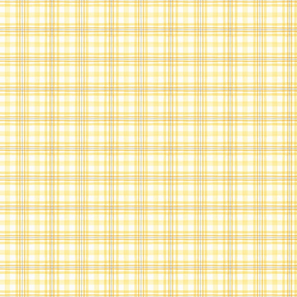 Wilmington Prints - Fields of Gold - Plaid White/Yellow